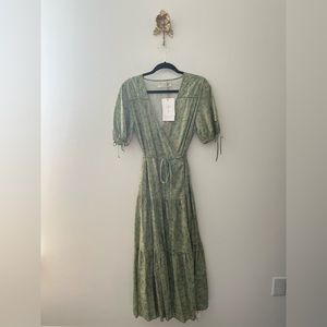 Christy Dawn Augusta Large Green Floral Maxi Dress